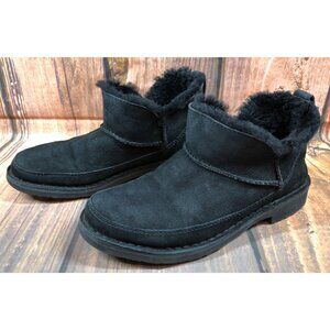 UGG Black Suede Slip On Bootie Boots Womens 8 ? (o6z)